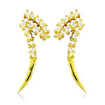 将图像加载到图库查看器中， gold plating Zirconia Ear Climber Earrings | Women's Fashion Jewelry
