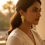 Load image into Gallery viewer, Gold Leaf Diamond Earrings | Luxury Jewelry Gift

