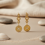 Load image into Gallery viewer, gold plating Diamond Dangle Earrings | Luxury Jewelry for Women
