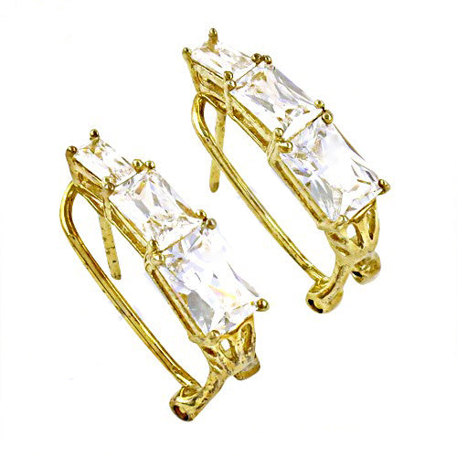 Gold plating cubic zirconia ear climbers | women's fashion jewelry