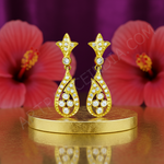 Load image into Gallery viewer, Gold Drop Earrings with Cubic Zirconia | Women&#39;s Fashion Jewelry
