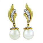 Load image into Gallery viewer, gold plating Pearl Drop Earrings | Women's Elegant Jewelry Gift
