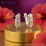 将图像加载到图库查看器中， 女士银色立方氧化锆耳环 | 礼品首饰
