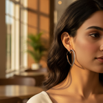 Load image into Gallery viewer, Aros de plata con forma de corazón y cristales | Joyería de moda para mujer
