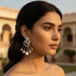 Load image into Gallery viewer, Pendientes de araña de perlas de plata para mujer | Pendientes colgantes
