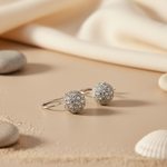 将图像加载到图库查看器中， Silver Crystal Ball Earrings for Women | Dazzling Jewelry
