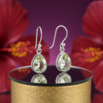 Load image into Gallery viewer, 925 Silver Green Amethyst Teardrop Earrings for Women
