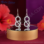 Load image into Gallery viewer, 925 Silver Infinity Earrings for Women | Dangle Earrings Gift
