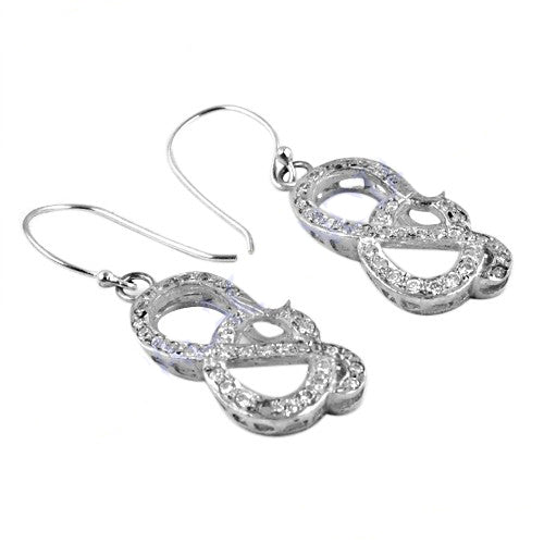 925 Silver Infinity Earrings for Women | Dangle Earrings Gift