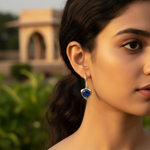 Load image into Gallery viewer, Pendientes de zafiro azul en plata 925 para mujer | Joyería delicada
