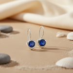 Load image into Gallery viewer, 925 Silver Blue Sapphire Earrings for Women | Dainty Jewelry
