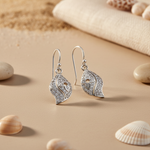 将图像加载到图库查看器中， 925 Silver Leaf Earrings with Crystals | For Women
