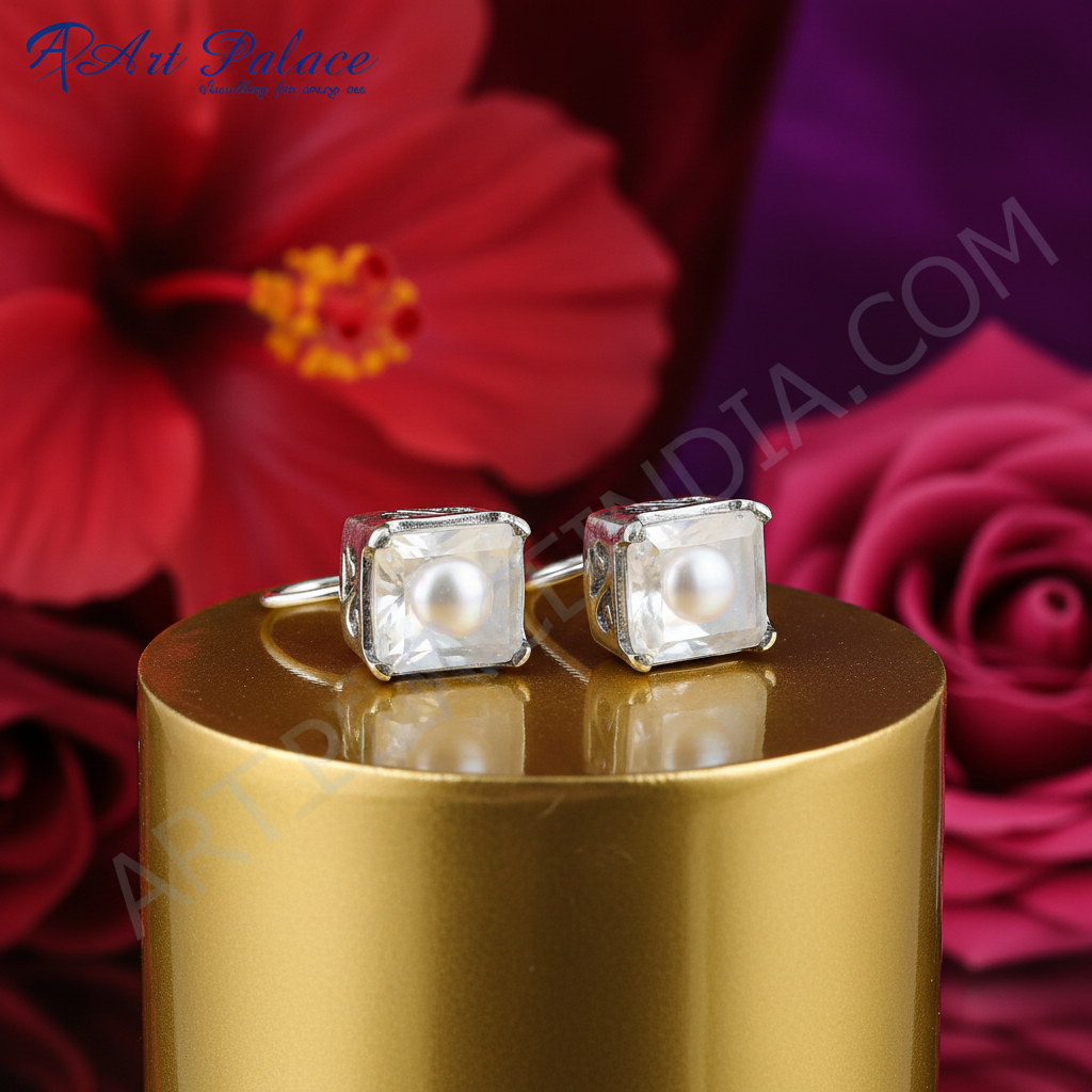 925纯银镶嵌立方氧化锆水滴耳环，女士款 | 礼物