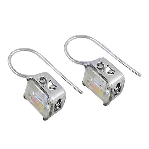 925 silver cubic zirconia drop earrings for women | gift