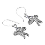 Load image into Gallery viewer, Silver Bowknot Earrings with CZ Stones | Women's Jewelry Gift
