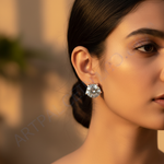 将图像加载到图库查看器中， 女士银色立方氧化锆水滴耳环 | 礼品首饰
