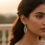 将图像加载到图库查看器中， 925纯银双心耳环 | 女士首饰 | 礼物
