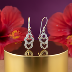 将图像加载到图库查看器中， 925纯银双心耳环 | 女士首饰 | 礼物
