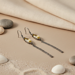 将图像加载到图库查看器中， 925 Silver Citrine Drop Earrings for Women | Dangle Earrings
