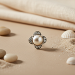将图像加载到图库查看器中， Pearl &amp; Diamond Stud Earrings | Clover Design | Art Palace
