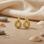 Load image into Gallery viewer, gold plating Teardrop Diamond Stud Earrings for Women | Gift Jewelry
