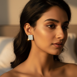 将图像加载到图库查看器中， 925 Silver Diamond Stud Earrings | Square Cut | For Women
