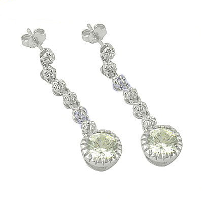 925 silver cubic zirconia dangle earrings for women | gift