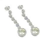 将图像加载到图库查看器中， 925 Silver Cubic Zirconia Dangle Earrings for Women | Gift
