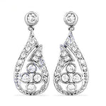 将图像加载到图库查看器中， Silver Teardrop Diamond Earrings | Women's Elegant Jewelry
