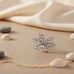 将图像加载到图库查看器中， Silver Snowflake Stud Earrings with Cubic Zirconia | Women's Jewelry
