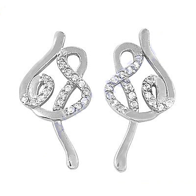 925 silver cubic zirconia earrings for women | dainty jewelry
