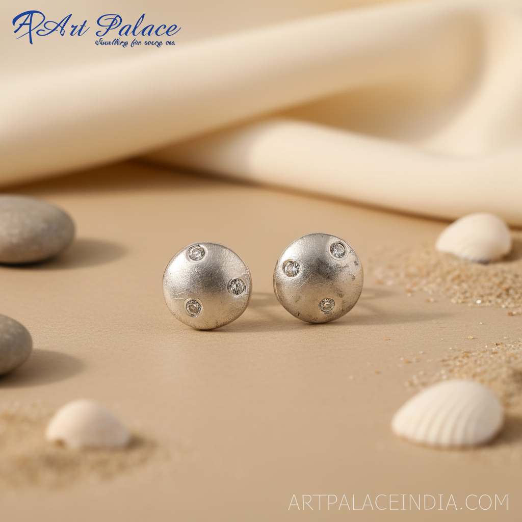 925 Silver Stud Earrings with Cubic Zirconia | Women's Jewelry