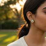 将图像加载到图库查看器中， 925 Silver Stud Earrings with White Gemstone | For Women
