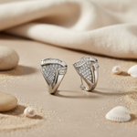 将图像加载到图库查看器中， Silver Diamond Earrings | Women's Elegant Jewelry Gift
