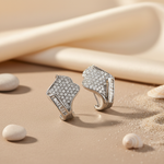 将图像加载到图库查看器中， Silver Cubic Zirconia Earrings for Women | Daily Wear Jewelry
