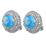将图像加载到图库查看器中， Silver Blue Gemstone Stud Earrings for Women | Daily Wear
