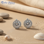 将图像加载到图库查看器中， 925纯银镶嵌立方氧化锆光环耳环（女士款）| 礼物
