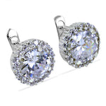Load image into Gallery viewer, 925 Silver Cubic Zirconia Halo Earrings for Women | Gift
