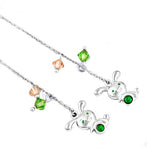 将图像加载到图库查看器中， 925 Sterling Silver Bunny Charm Bracelet for Women | Gift Jewelry
