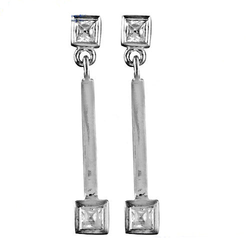 925 Silver Cubic Zirconia Dangle Earrings for Women | Gift