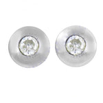 将图像加载到图库查看器中， Silver Stud Earrings with White Gemstones | Daily Wear Jewelry

