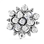 Load image into Gallery viewer, Silver Diamond Cluster Stud Earrings for Women | Gift Jewelry

