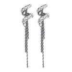 将图像加载到图库查看器中， 925 Silver Chain Dangle Earrings for Women | Party Jewelry
