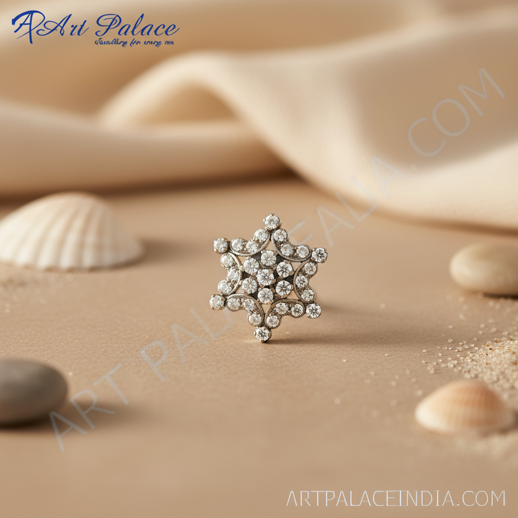 Pendientes de copo de nieve de plata | Joyas de cristal para mujer