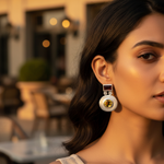 将图像加载到图库查看器中， 925 Silver Citrine &amp; Garnet Earrings for Women | Gemstone Jewelry
