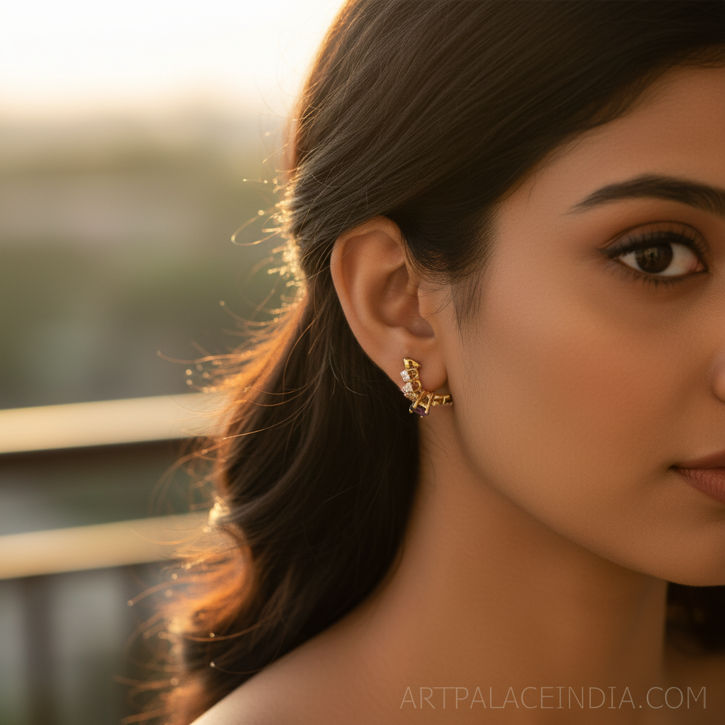 Gold Ruby & Diamond Earrings | Luxury Jewelry for Women