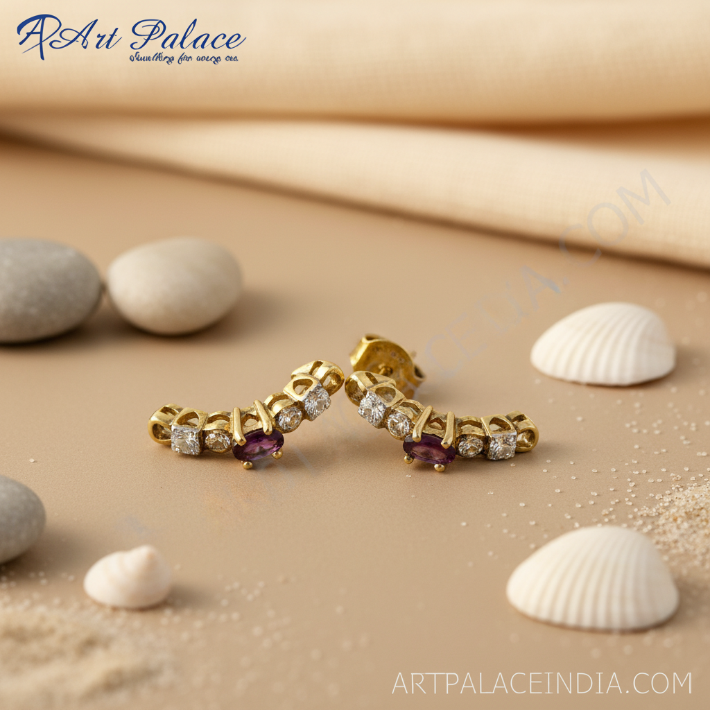 Gold Ruby & Diamond Earrings | Luxury Jewelry for Women