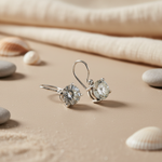 将图像加载到图库查看器中， Silver Cubic Zirconia Leverback Earrings for Women | Gift
