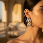 将图像加载到图库查看器中， 女士银色立方氧化锆耳环 | 个性饰品
