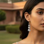 将图像加载到图库查看器中， 925纯银镶嵌立方氧化锆吊坠耳环（女士款）| 礼物
